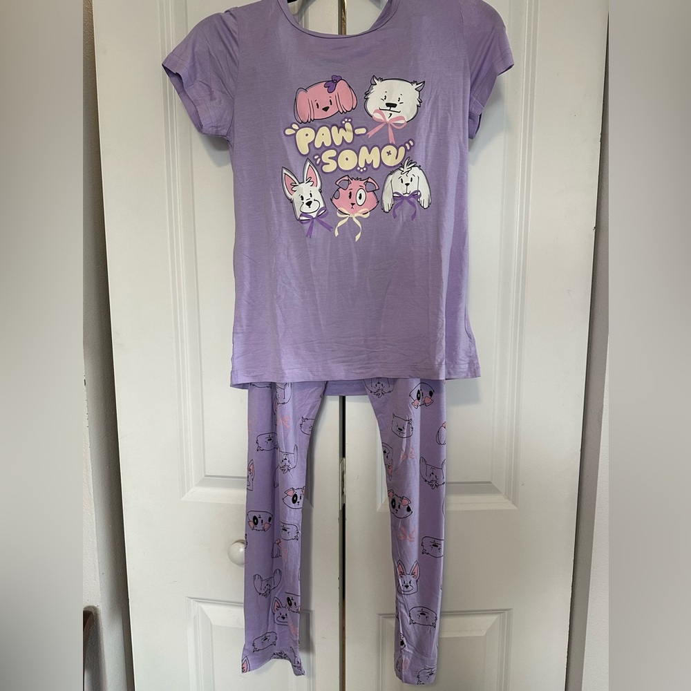 Purple set pajamas for girl